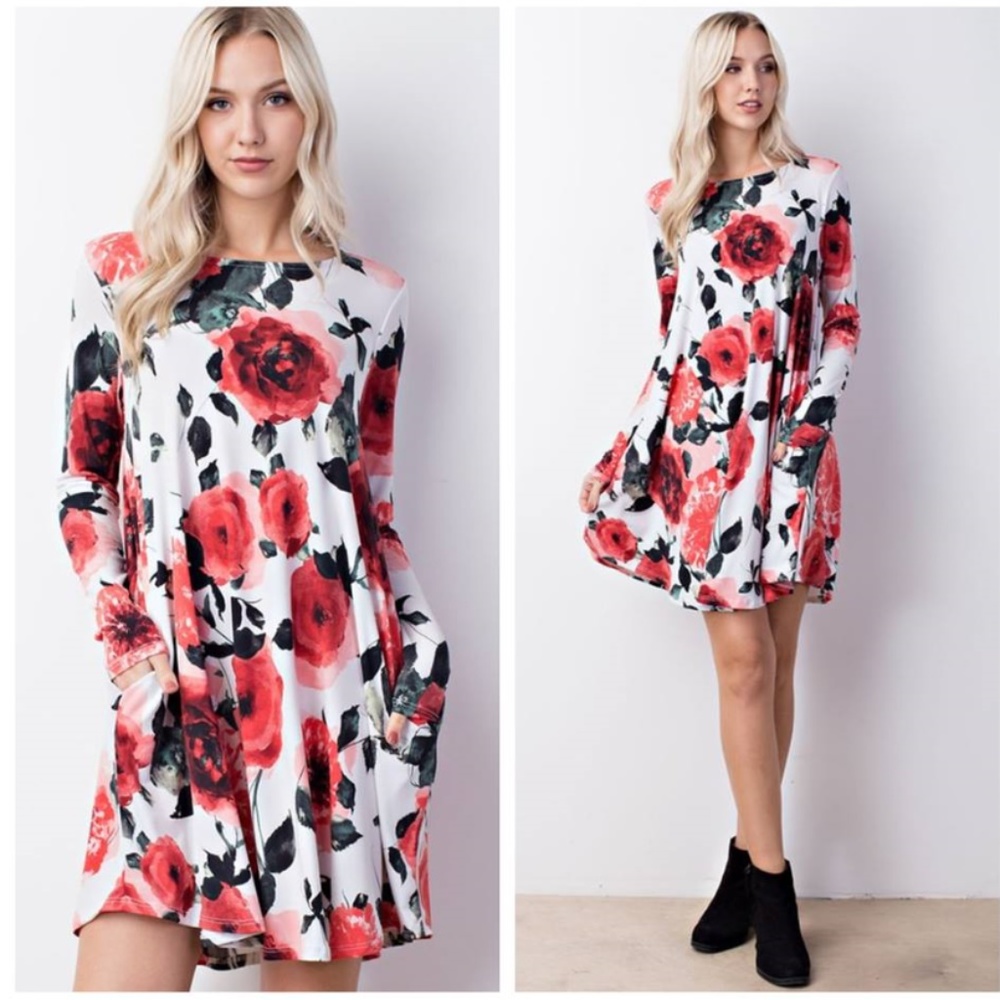 Floral Long Sleeve Dress